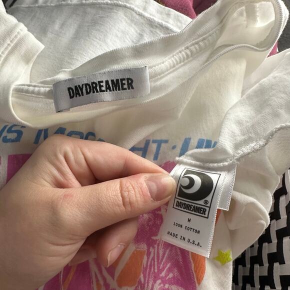 Daydreamer David Bowie Tour Cotton Graphic Tee White Size Medium - Picture 3 of 5